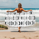 Mustache Beard Pattern Print Design 04 Beach Towel