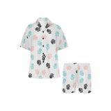 Dog Paws Pattern Print Design 04 Women's V-Neck Short Pajama Set