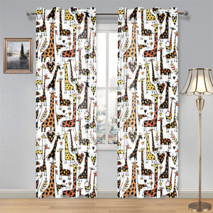Giraffe Pattern Print Design 05 Gauze Curtain
