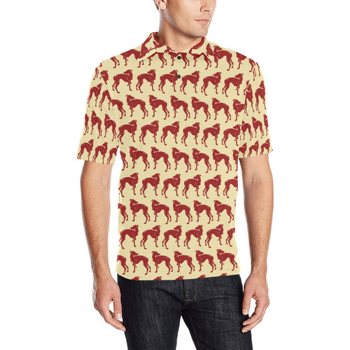 Greyhound Pattern Print Design 04 Men's All Over Print Polo Shirt