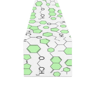 Chemistry Periodic Table Pattern Print Design 03 Table Runner