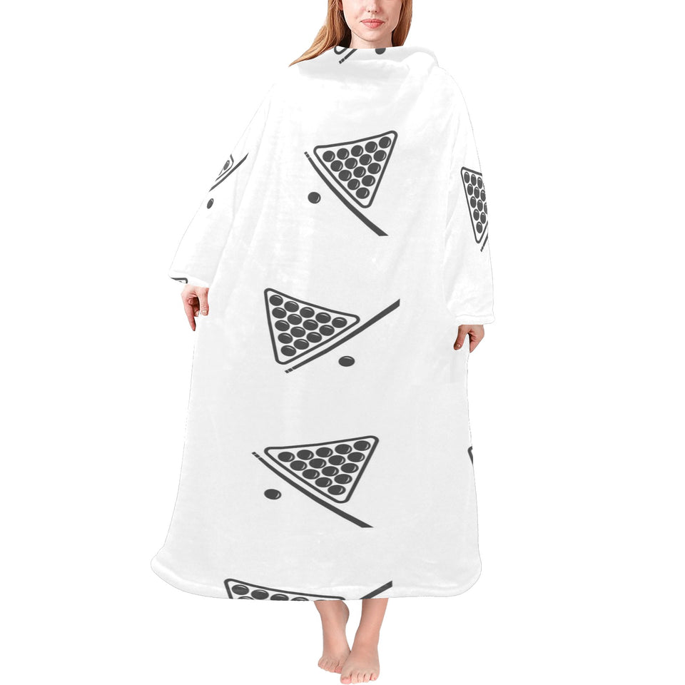 Billiard Ball Pattern Print Design 03 Blanket Robe with Sleeves