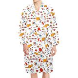 Canada Pattern Print Design 03 Men's Long Sleeve Belted Night Robe