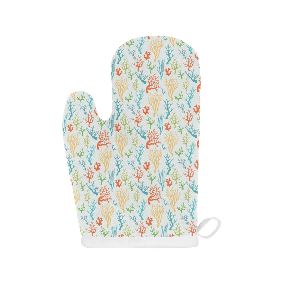 Coral Reef Pattern Print Design 02 Heat Resistant Oven Mitts