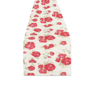 Rose Pattern Print Design 01 Table Runner