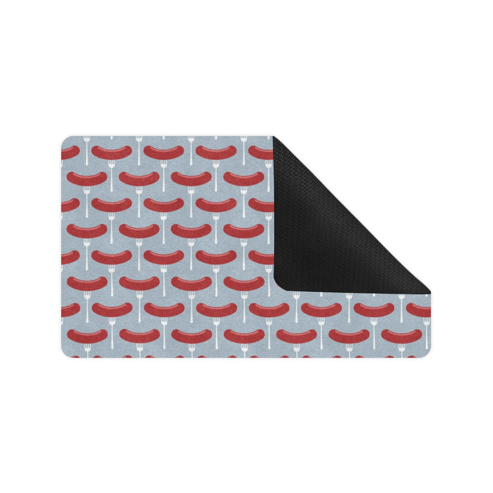 Sausage Pattern Print Design 02 Doormat