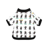 Cute ninja katana sword pattern All Over Print Pet Dog Round Neck Fuzzy Shirt