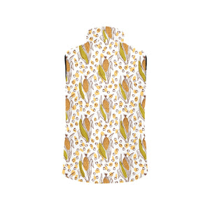 Corn Pattern Print Design 02 Men's Padded Vest