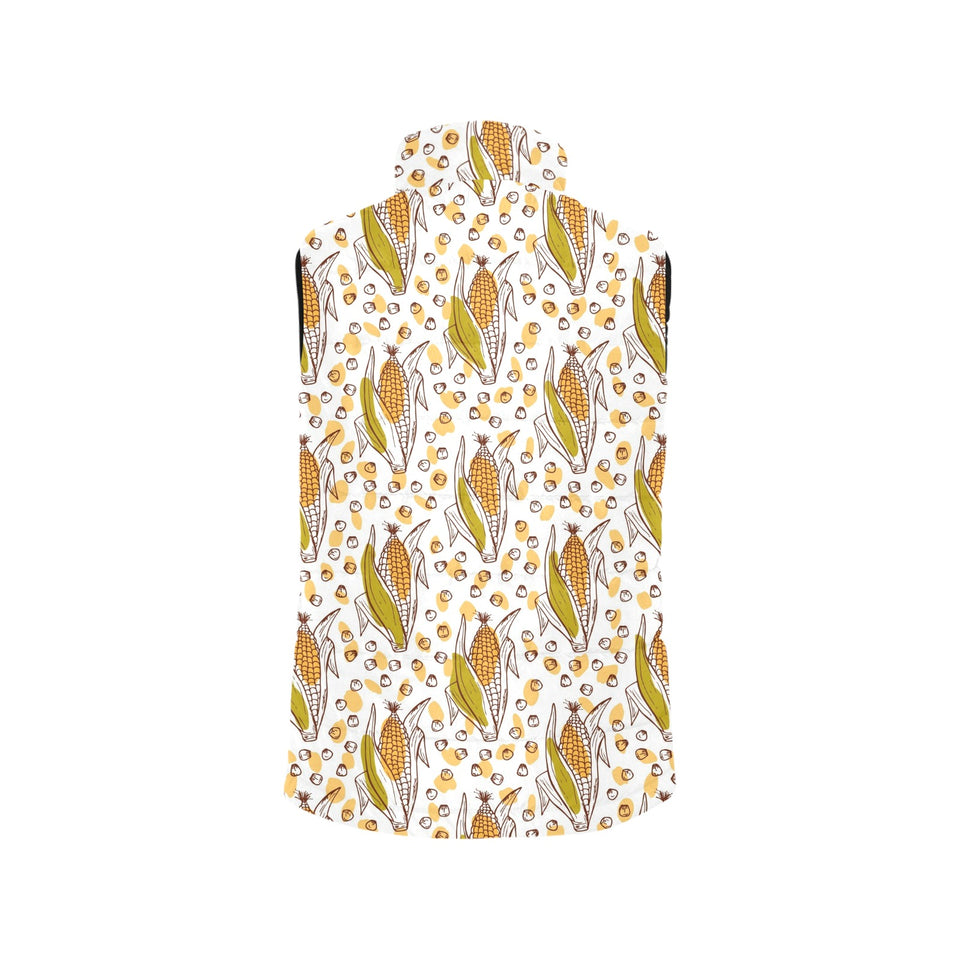 Corn Pattern Print Design 02 Men's Padded Vest