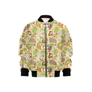 Guinea Pig Pattern Print Design 04 Kids' Boys' Girls' Bomber Jacket