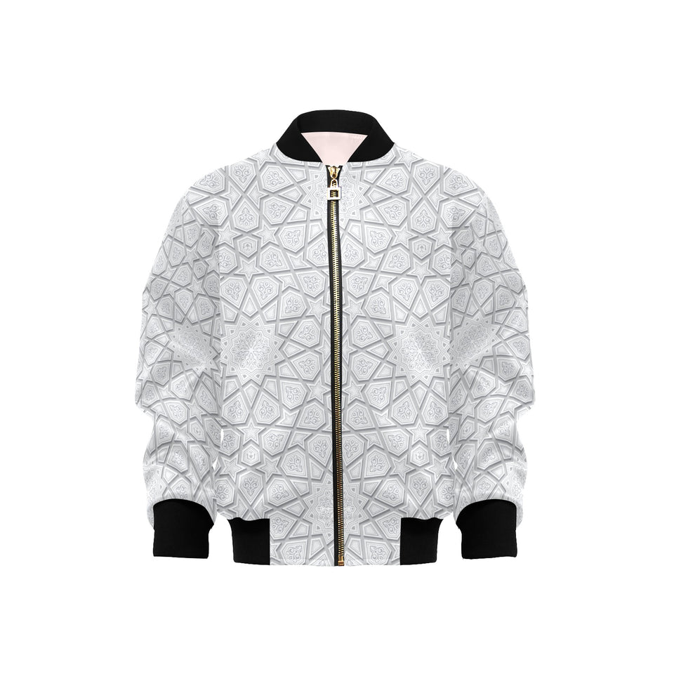 arabic star pattern Kids' Boys' Girls' Bomber Jacket