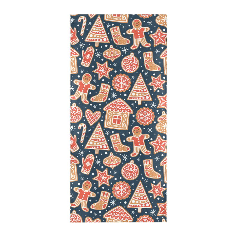 Christmas gingerbread cookie pattern Beach Towel