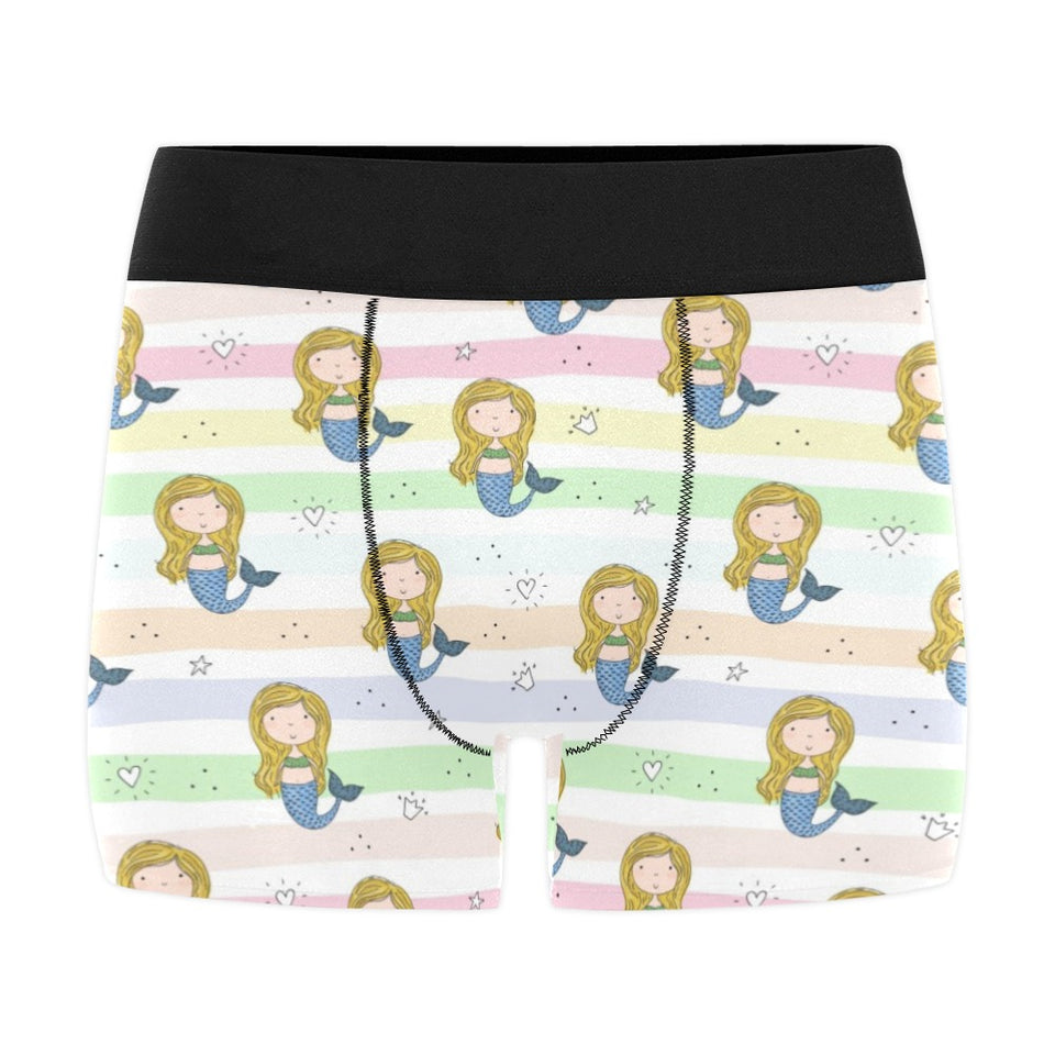 Cute hand drawn mermaid Men's All Over Print Boxer Briefs Men's Underwear