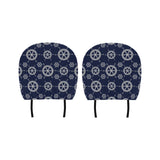 nautical steering wheel design pattern Car Headrest Cover