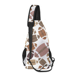 American football ball pattern All Over Print Chest Bag