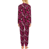 Lips Pattern Print Design 03 Women's All Over Print Pajama Set
