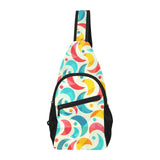 Colorful moon pattern All Over Print Chest Bag