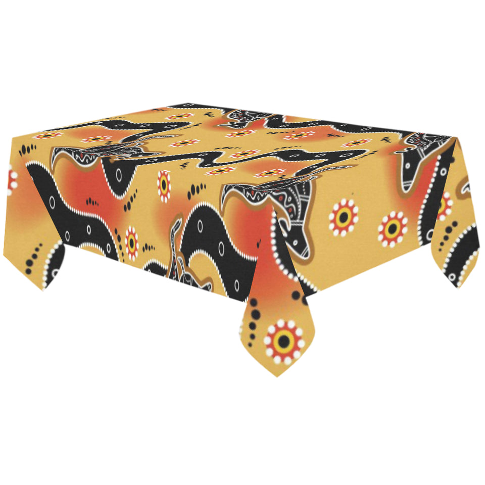 Kangaroo Australian aboriginal art pattern Tablecloth