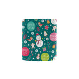 Snowman bird decorative elements christmas pattern Morphing Mug Heat Changing Mug