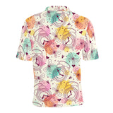 Clock butterfly pattern Men's All Over Print Polo Shirt