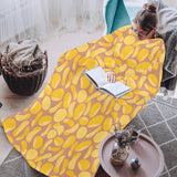 Potato Chips Pattern Print Design 01 Blanket Robe with Sleeves