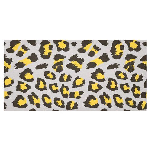 Gray Leopard print pattern Tablecloth