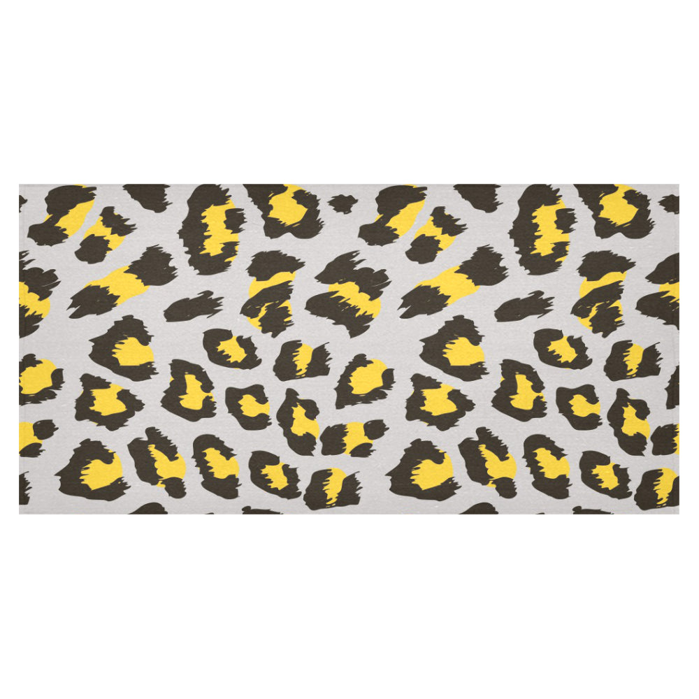Gray Leopard print pattern Tablecloth