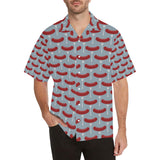 Sausage Pattern Print Design 02 Men's All Over Print Hawaiian Shirt (Model T58)