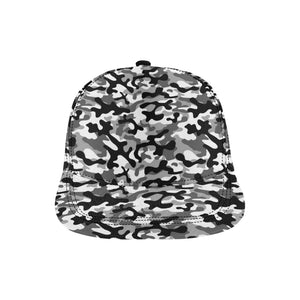 Black white camouflage pattern All Over Print Snapback Cap