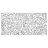 Cartoon hand drawn ice cream black white Tablecloth