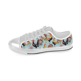 Rooster chicken cock snowfalke Men's Low Top Shoes White