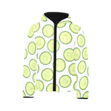 Cucumber slices pattern Kids' Boys' Girls' Padded Hooded Jacket