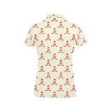 Golden Retriever Pattern Print Design 01 Women's All Over Print Polo Shirt
