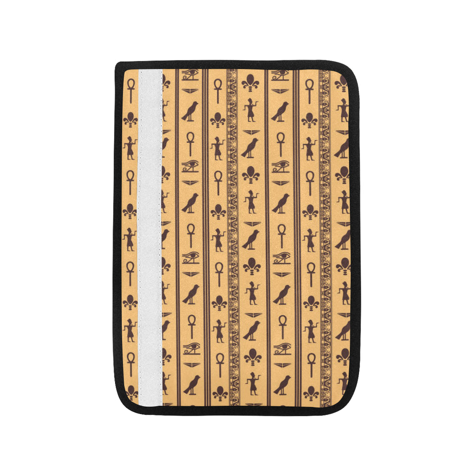 Egypt Hieroglyphics Pattern Print Design 02 Car Seat Belt Cover
