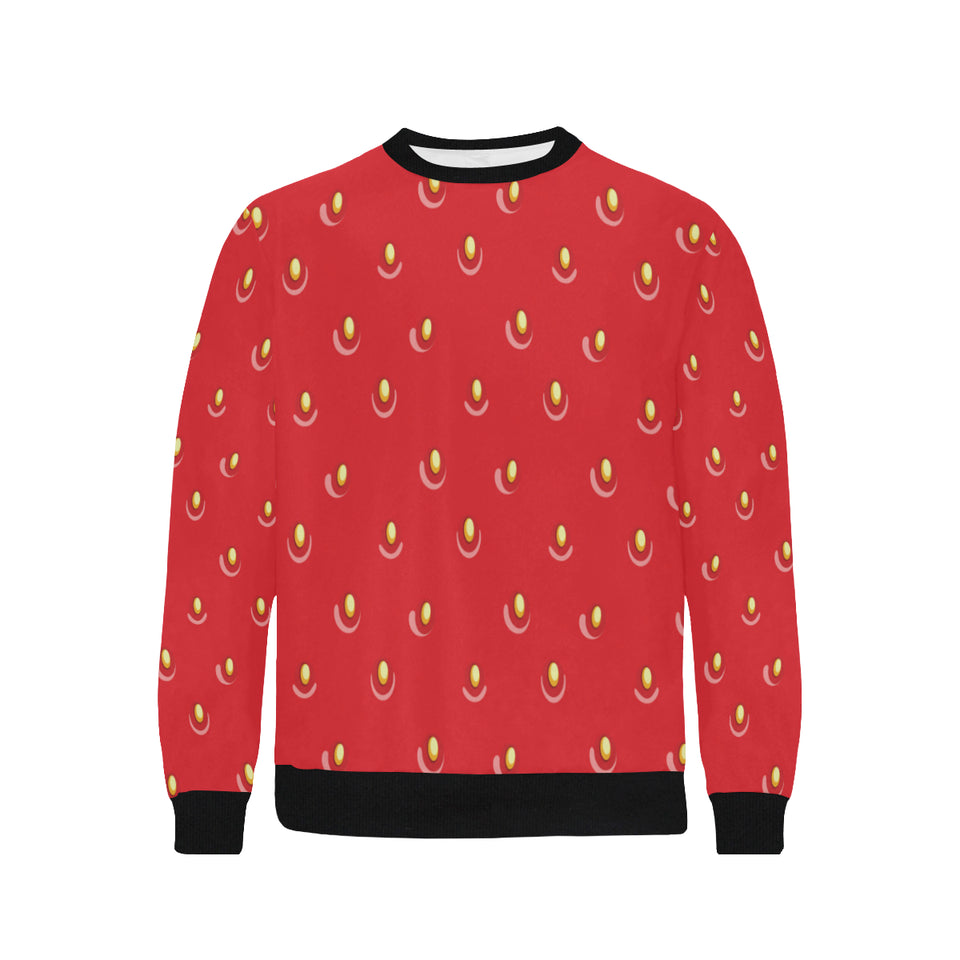 strawberry texture skin pattern Men's Crew Neck Sweatshirt