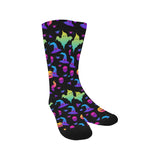 Colorful halloween background Crew Socks