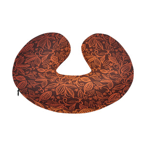 cacao beans tribal polynesian pattern U-Shaped Travel Neck Pillow