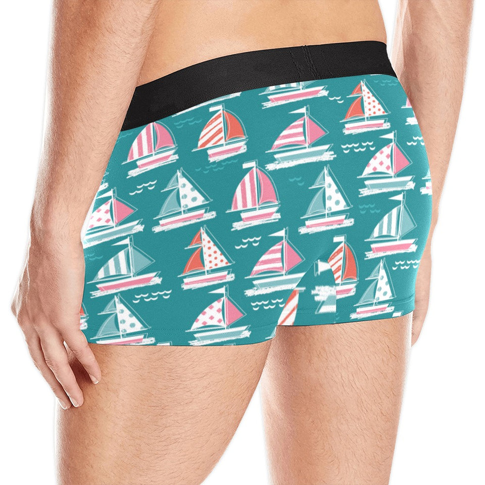 Cute sailboat pattern Men's All Over Print Boxer Briefs Men's Underwear
