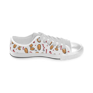 peanuts pattern background Men's Low Top Shoes White