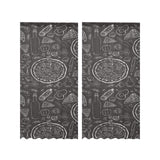 Pizza pattern Gauze Curtain