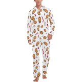 peanuts pattern background Men's Long Pajama Set
