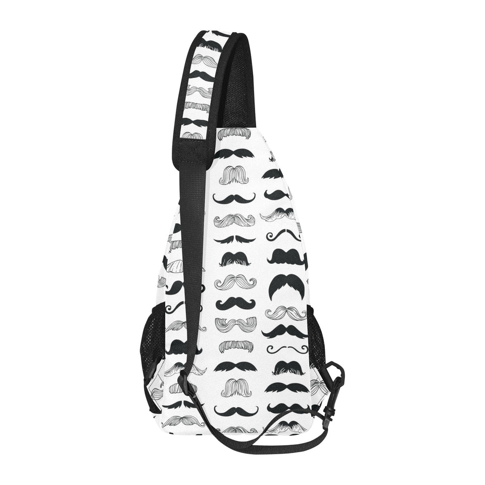 Mustache Beard Pattern Print Design 04 All Over Print Chest Bag