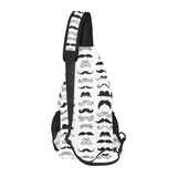 Mustache Beard Pattern Print Design 04 All Over Print Chest Bag