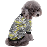Hand drawn dragonfly pattern All Over Print Pet Dog Round Neck Fuzzy Shirt