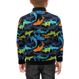 Colorful shark Kids' Boys' Girls' Bomber Jacket
