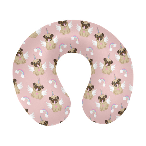 Cute unicorn pug pattern U-Shaped Travel Neck Pillow