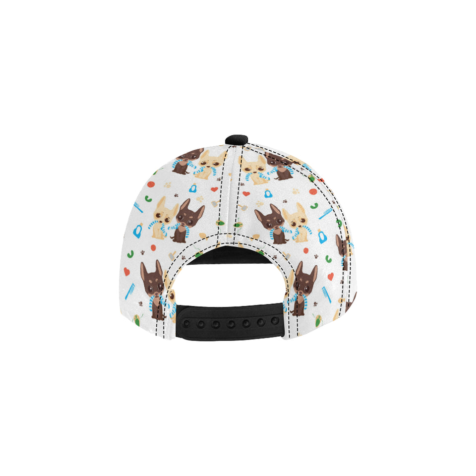 Cute Chihuahua dog pattern All Over Print Snapback Cap