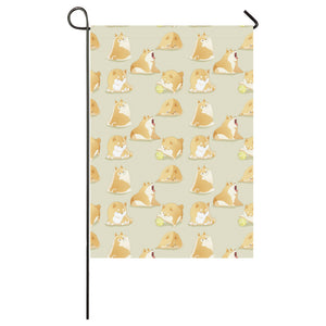 Cute fat shiba inu dog pattern House Flag Garden Flag