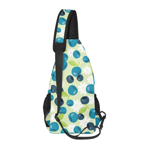 blueberry flower pattern All Over Print Chest Bag