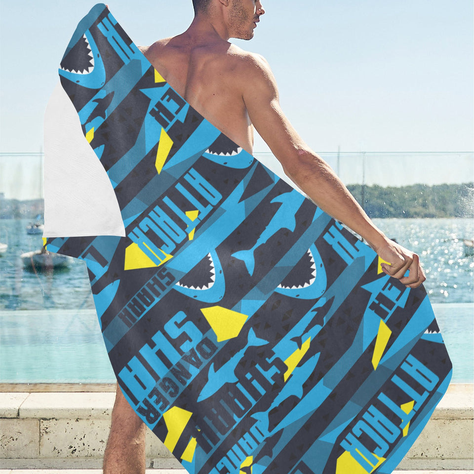 Shark dangerous Beach Towel